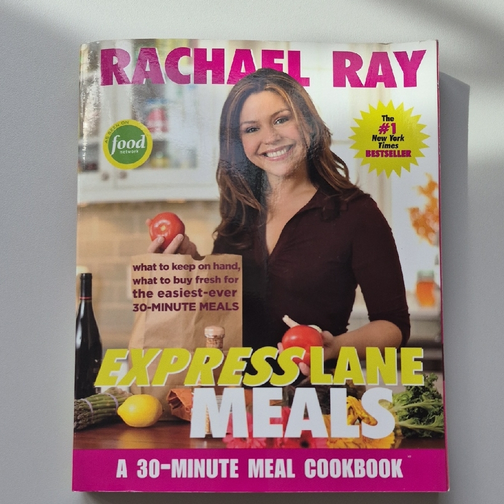 Rachael Ray Express Lane Meals Cookbook - Bold Yellow and Red